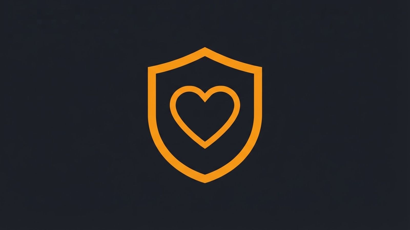 Symbole de jeu responsable en bouclier avec cœur